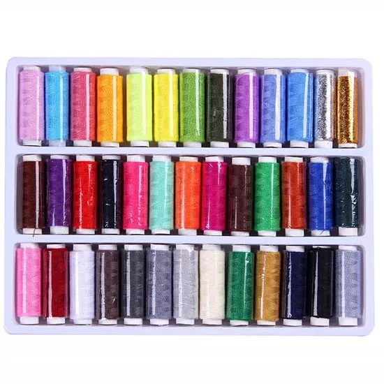 39pcs Mixed Colors Polyester Spool Sewing Thread Hand Machine