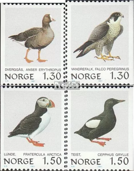 Norway 827-830 (complete issue) unmounted mint / never hinged 1981 Birds