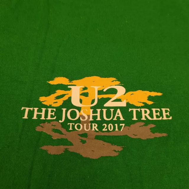 U2 The Joshua Tree Tour 2017 Local Crew Carps Green Large Shirt Rare