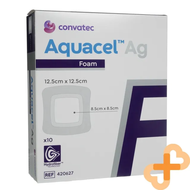 ConvaTec Aquacel Ag Mousse Adhésif Bandage 12.5 X 12.5 CM 10 Pièces Silicone