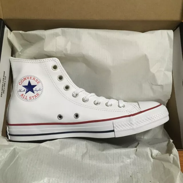 Unisex Converse Chuck Taylor All Star Classic Leather White 9 US New in Box