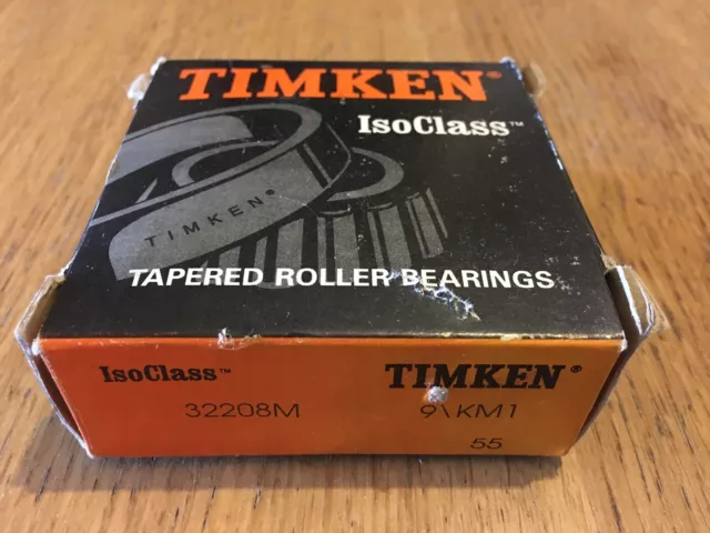 TIMKEN 32208M New Taper Roller Bearing Metric 40mm X 80mm X 32mm