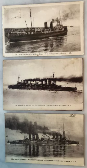 8 CPA SHIPS LINER, NAVY & MILITARY, mobile defense of Algeria