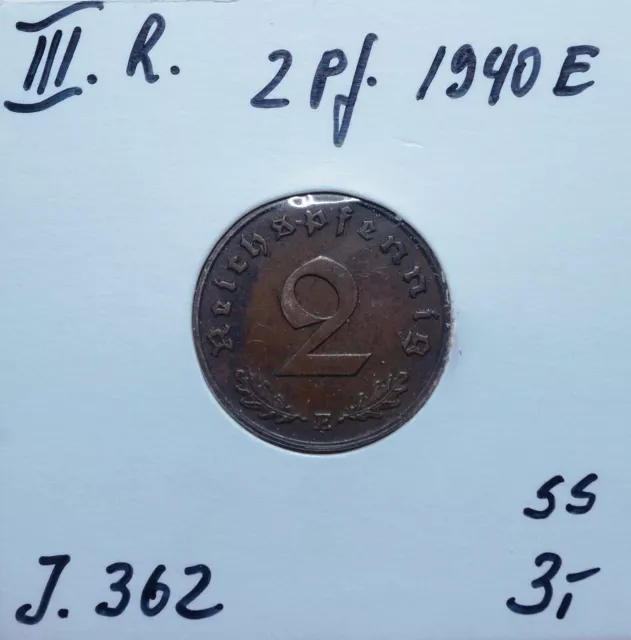 III. Reich, 2 Pfennig 1940 E