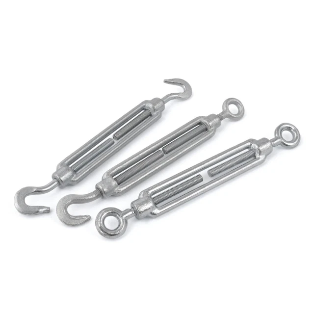 galvanisé 5mm-16mm 1-10 TENDEUR CÂBLE hook croshet oeillet corde passoire zingué