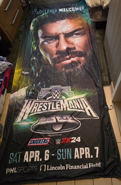 WWE WRESTLEMANIA 40 Roman Reigns Tribal Chief 8 Ft Street Banner