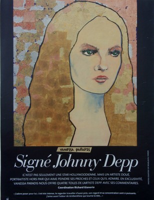 DESSIN PORTRAIT VANESSA Paradis Par Johnny Depp Annee ? M118 EUR 3,00