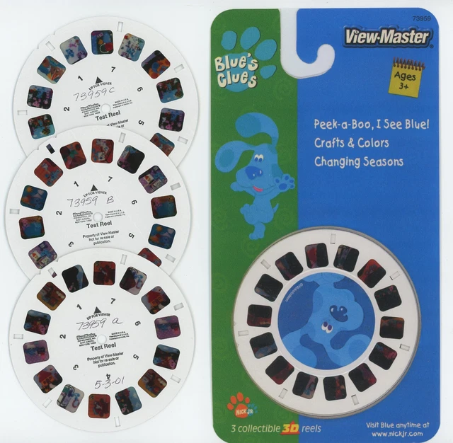 NICK JR BLUE'S CLUES ROOM VIEW-MASTER 3D VIEWER SUPER SOUNDS 3-D REELS SET  NEW