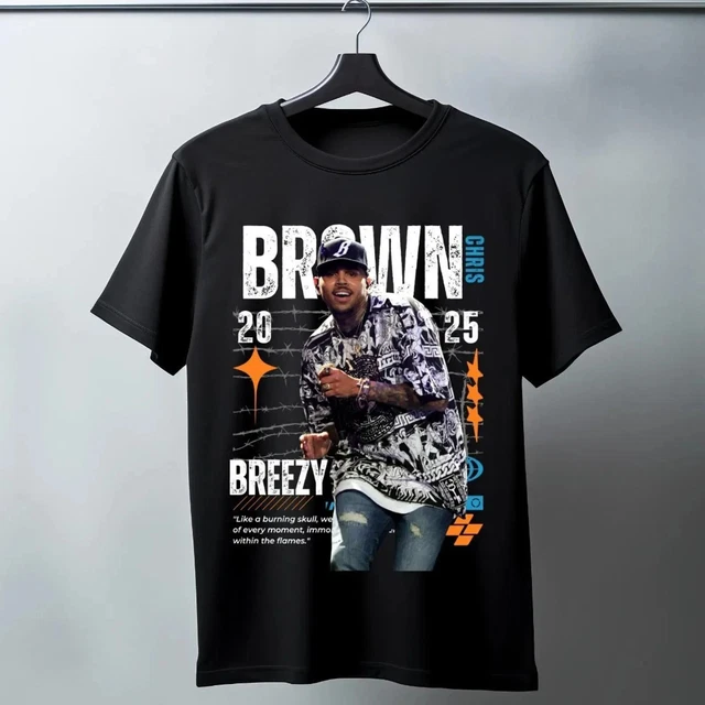 Chris Brown Tour 2025 Tour Breezy Bowl XX T-Shirt Deux Côtés