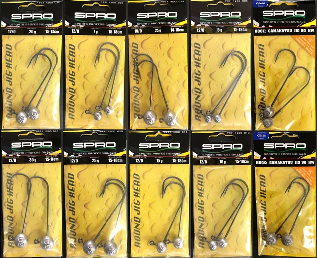 Spro Gamakatsu 2x Jighead HD Special Jig Head 12/0 5g 7g 10g 15g 20g 25g 30g OVP