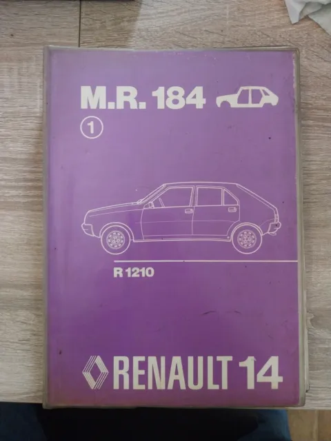 Manuel reparation Carrosserie RENAULT 14 MR 184 R 1210 1976 Revue Technique