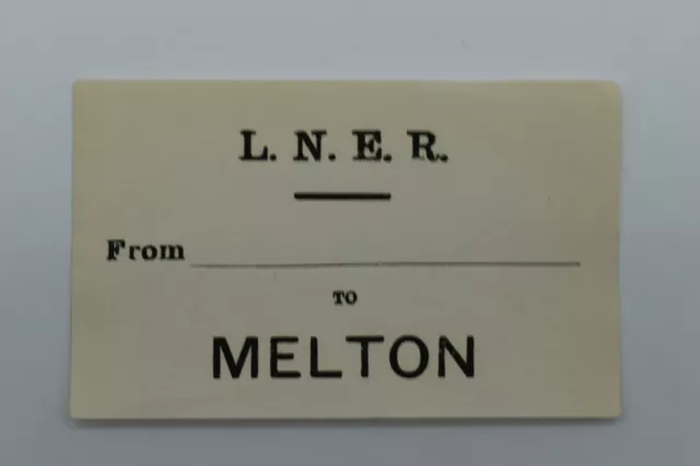 LNER Railway Luggage Label MELTON (RefLAs6)