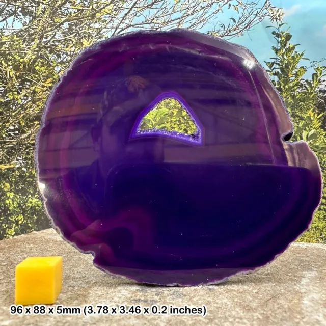 Purple agate slice, spiritual healing crystal, uk seller
