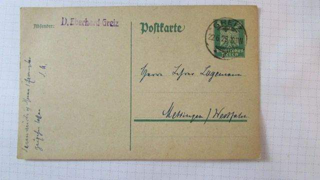 Germania intero stazionario Gronau 1925 X6,7