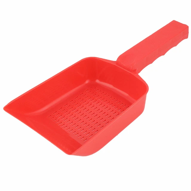Household Office Plastic Multihole Shovel Sand Scraper Scoop Cleaning Pan Red