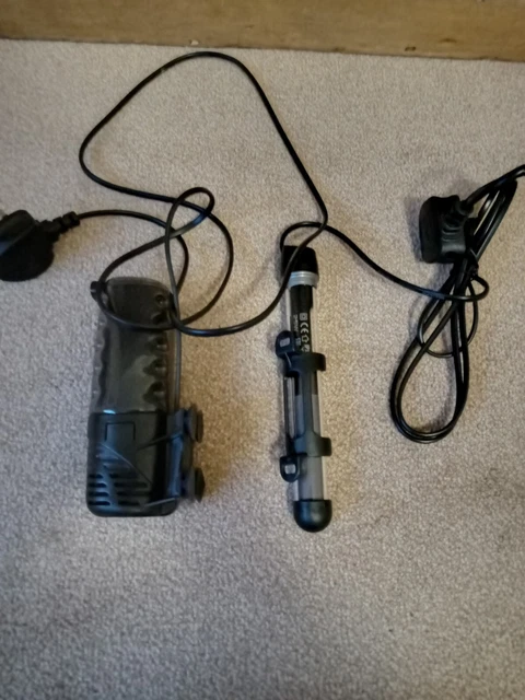 Fish Tank, Small starter tank with light, heater and filter/pump 7