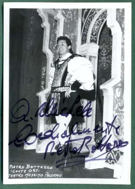 LIRICA-AUTOGRAFO-TENORE-PIETRO BOTTAZZO-TEATRO MASSIMO di PALERMO-1934-1999