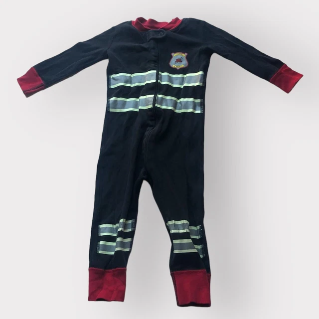 Hanna Andersson "Chief" Long Sleeve Zip-Up Pajamas Size Kid's 80 (18/24m)