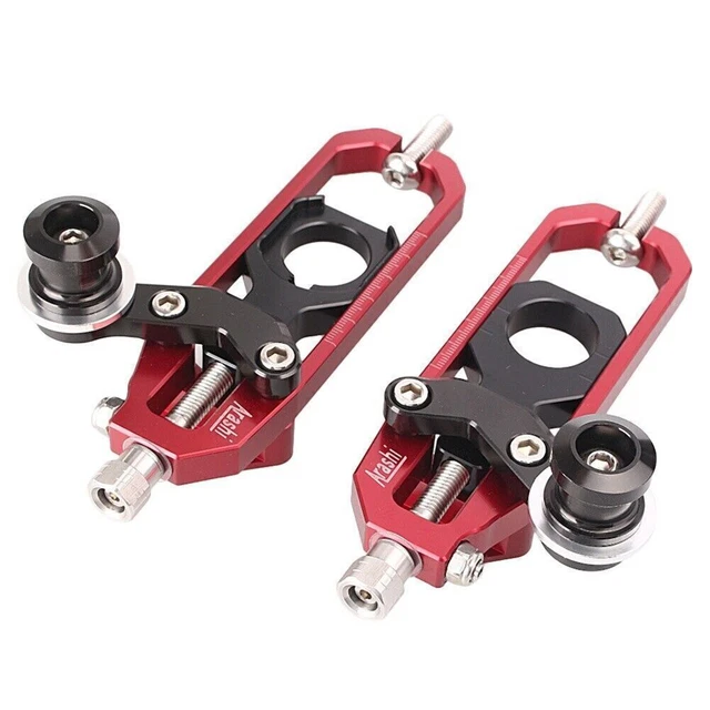 For Kawasaki ZX10R 2011 2012 2013 2014 2015 Red 2 x Aluminum Chain Adjusters