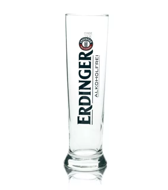 Erdinger Weißbier Bierglas, Glas / Gläser, Weißbierglas "Alkoholfrei" 0,5l