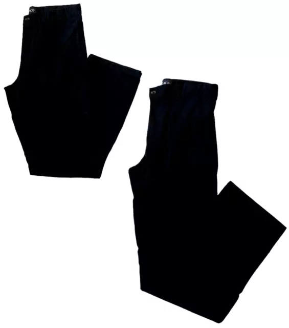 The Childrens Place Pants Youth 14 Navy 2 Pack Adjustable Waist Uniform School