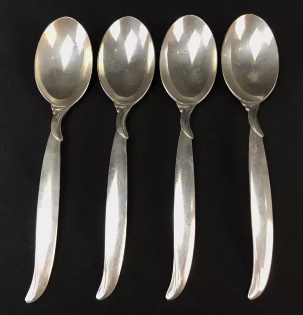 1847 Rogers Brothers IS Serving Spoon Flair Silverplate Silverware Flatware 4 PC