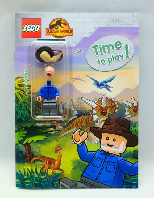 Lego Time to play libro di gioco con minifigura Alan Grant di jurassic World..!!