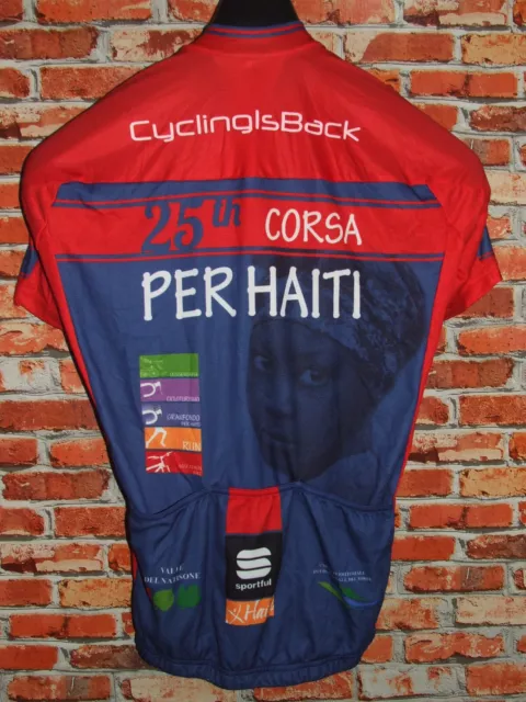 Maillot de Vélo Haut Maillot Cyclisme Help Haiti SPORTFUL Taille M