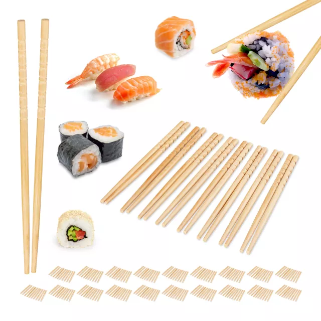 Bacchette in bambù 200 paia di bastoncini da sushi chopsticks 24 cm color legno