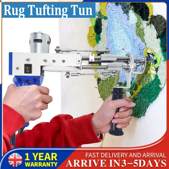 Electric Hand Rug Tufting Gun Cut Pile Carpet Weaving Rug Machine Tools UK Plug