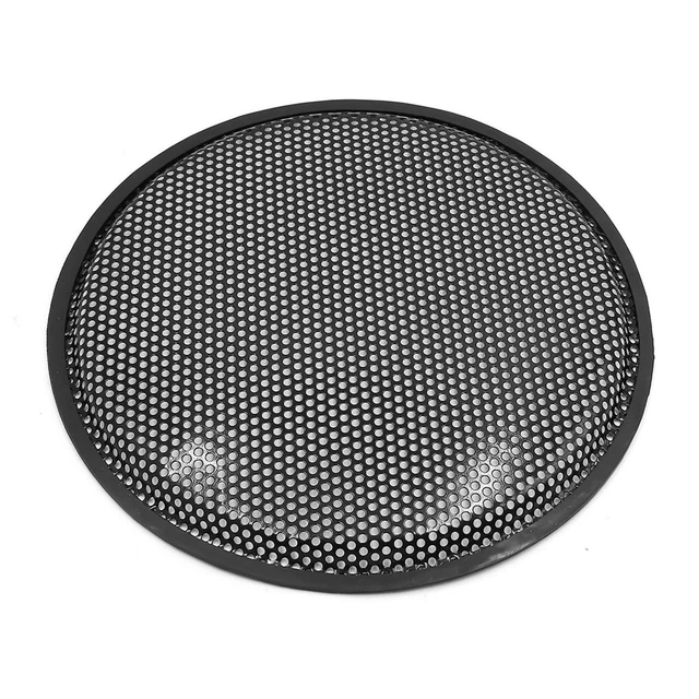 12" Altavoz Circular Tapa Protectora Subwoofer Audio del Vehículo Metal Negro