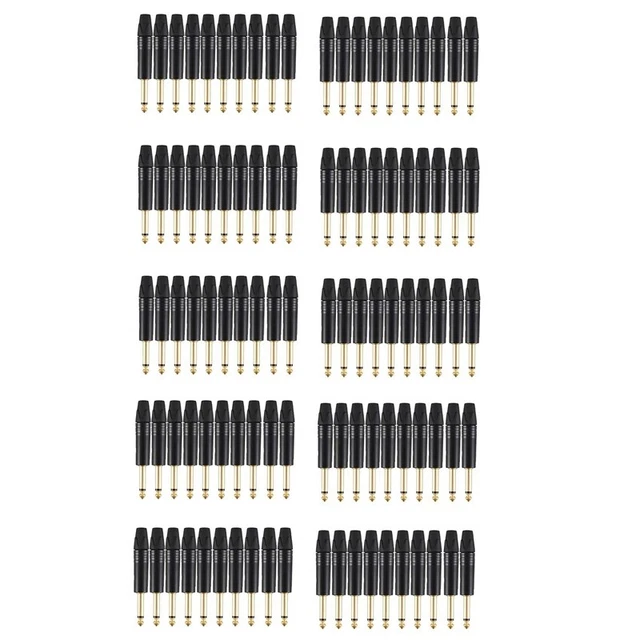 Gofessional 2 Pole 6.35 mm 6.5mm Stereo Jack Plug 6.35mm A6Z9