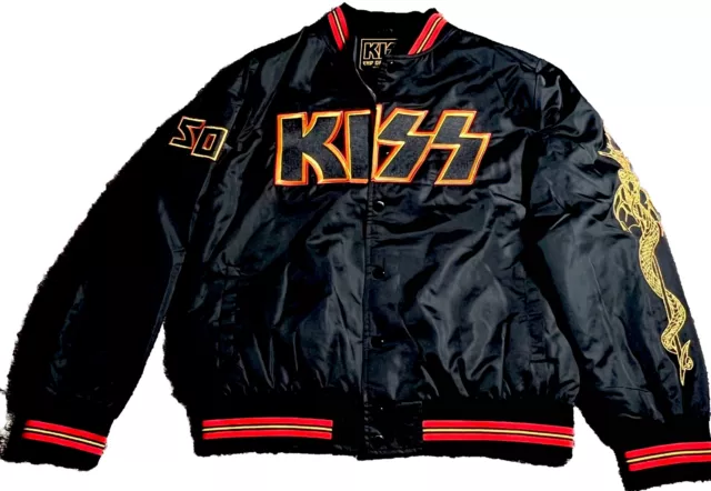 KISS - EOTR "END OF THE ROAD" TOUR BOMBER JACKET SIZE LARGE From The Last Show