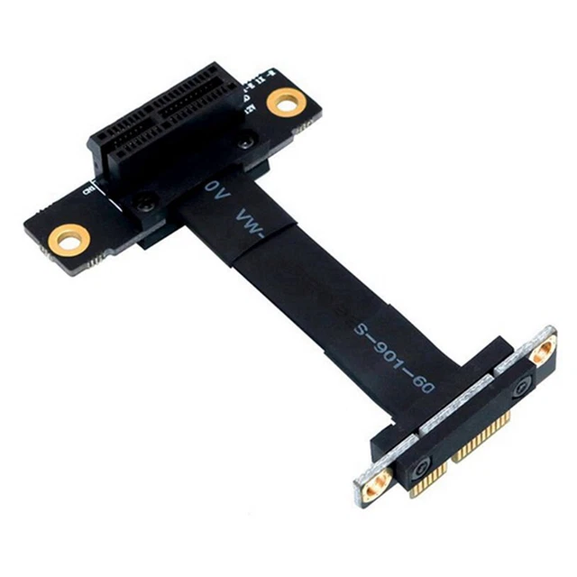 Ticarus Câble Riser PCIE X1 Angle Droit 90° - Extension PCIe 3.0 8Gbit/s 20cm