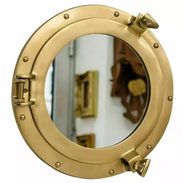 Miroir de bateau nautique en laiton maritime de 10 pouces, hublot rond avec...