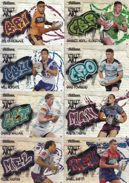 2020 NRL TRADERS STREET ART TRADING CARDS - Ofahengaue, Ferguson, Murray, Morris