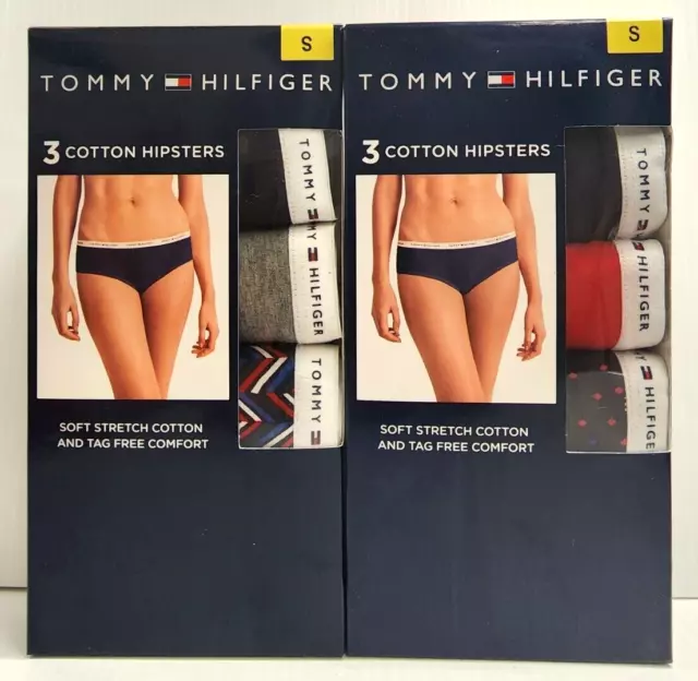 Genuine Ladies Tommy Hilfiger 3 Pack Hipster Briefs, Pants, Cotton Underpants