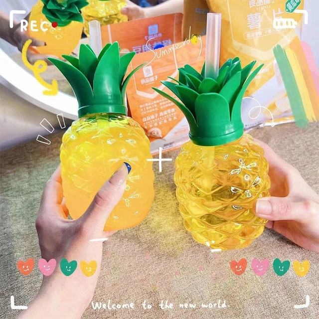 Fruit Summer Straw Cup Strawberry Pineapple Watermelon Drinkware Water Bottle