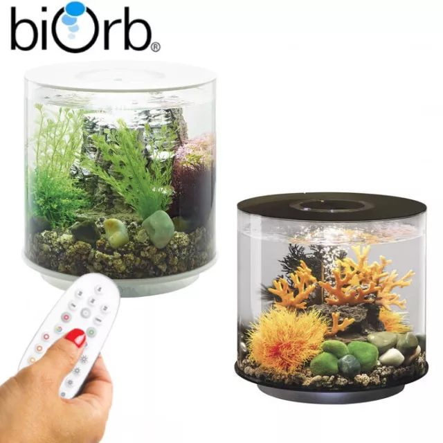 BiOrb Tube 15 Aquarium MCR LED Lighting Filter All-In-One Fish Tanks Black/White