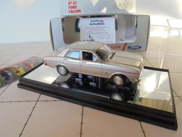 Classic Carlectables 1:43 1968 Xt Gt Ford Falcon. Gt Silver / Red Stripe.
