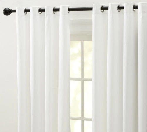 Skye 100% linen drapes with grommets (pair)