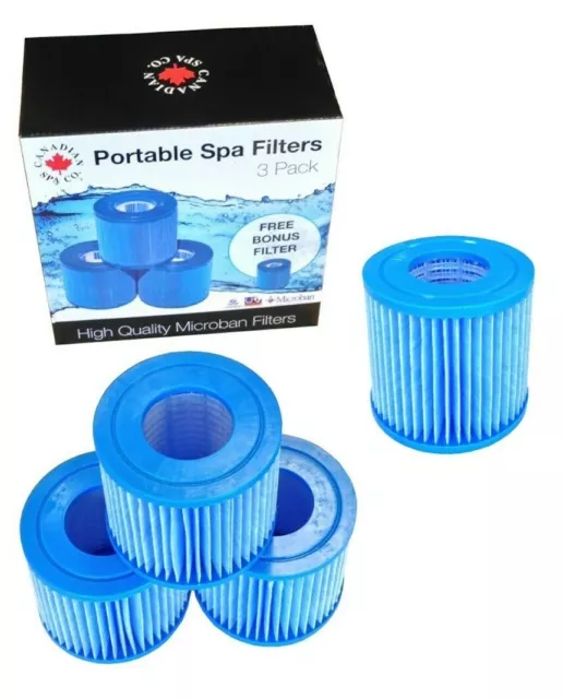 Anti-Microbial Portable Filter 4pk for Canadian Spa Swift Current