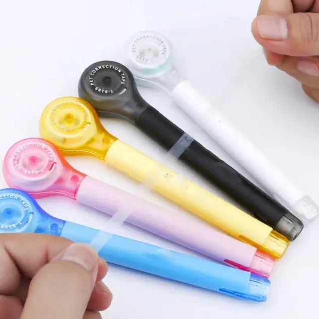 Retractable Ink Corrector Tape Pen Shape White Out Tape  Student