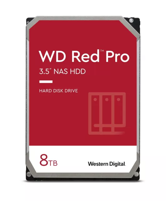 WD Red Pro 8TB NAS 3.5" Internal Hard Drive - 7200 RPM Class, SATA 6 Gb/s, CMR,