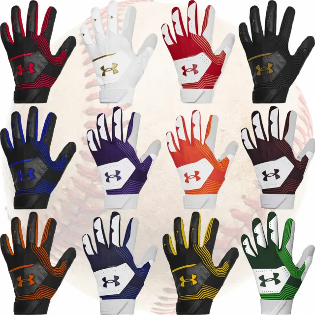 Under Armour Adult Mens UA Clean Up Baseball Batting Gloves 1365461