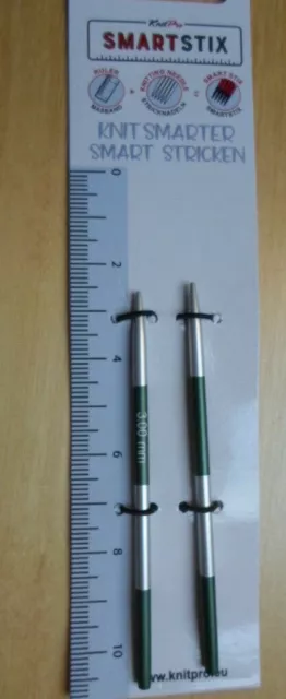 Knit pro - Smartstix Nadelspitzen ;kurze Länge  , mit eigener Messskala