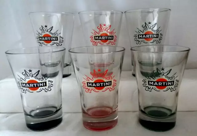 Lot 6 verres apéritif MARTINI , ref M35