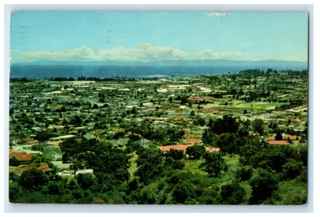 View Seen From Vantage Point On Alameda Padre Serra Santa Barbara CA Postcard