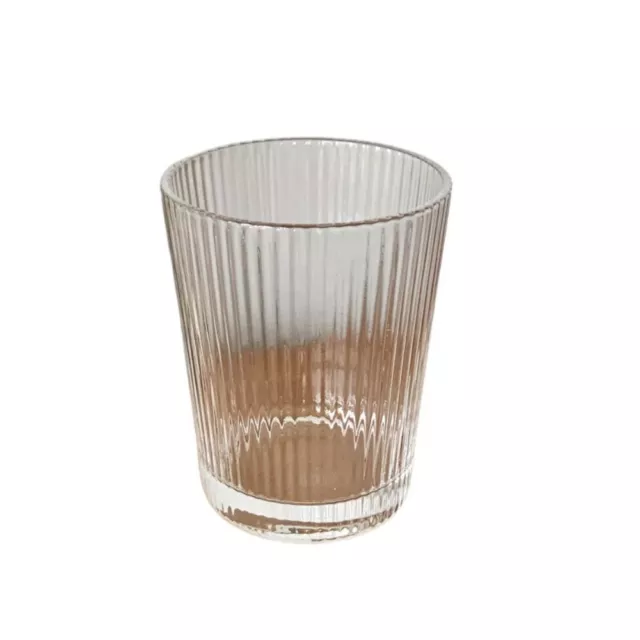 Simple Style Vertical Striped Glass Cup Transparent Mugs Drinkware   Bubble Tea