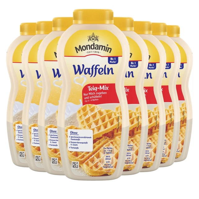 Mondamin pasta per cialde mix deliziosa pasta per cialde ingredienti 8x 230g NUOVO MHD 30/03/2024